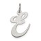 Sterling Silver Medium Script Initial Letter E Charm Jewerly 18mm x 13mm